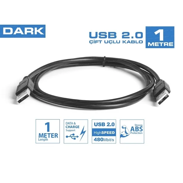 Dark Usb 2.0 1M Sarj Ve Data Kablosu (DK-CB-USB2AL100) - 3