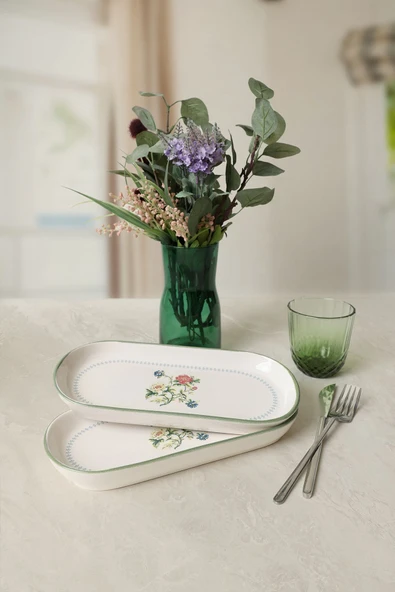 Keramika Rose Line Noyan Kayık Tabak 26 Cm 2 Adet 22913 - 3