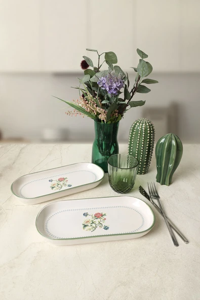 Keramika Rose Line Noyan Kayık Tabak 26 Cm 2 Adet 22913 - 2