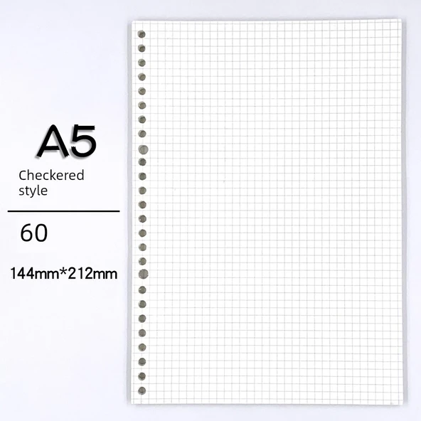 DIY Plastik Bağlama Şeridi - Altın (A5-Kare Çekirdek Yedek 20 Delik [60 sayfa])