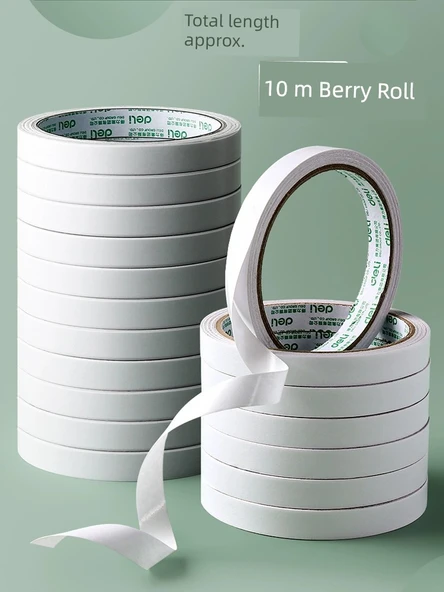 Çift Taraflı Yapışkan Bant - Kombine Öneri - 9mm 12mm 18mm - Her biri 2 Rulo - 2