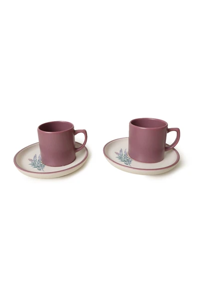 Keramika Elegant Blossoms Violet Kahve Takımı 4 Parça 2 Kişilik 21791 - 7