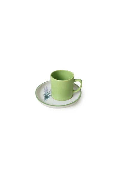 Keramika Elegant Blossoms Yeşil Kahve Takımı 4 Parça 2 Kişilik 21788 - 5