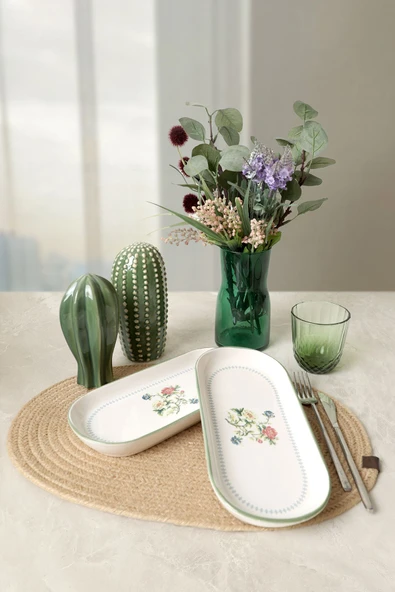 Keramika Rose Line Noyan Kayık Tabak 26 Cm 2 Adet 22913