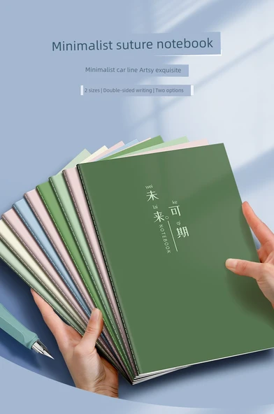 Minimalist Retro A5 Yumuşak Kapak Defter - 10'lu Rastgele Retro Renkler - 7