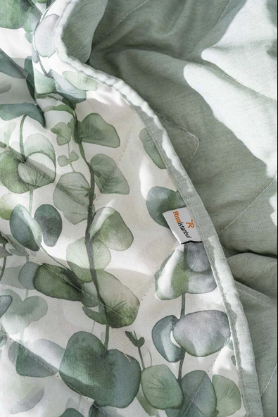 Rivaİstanbul Okaliptus Çift Kişilik Nevresimli Pike Takımı - 7 Parça Çeyiz Seti - Resim 6