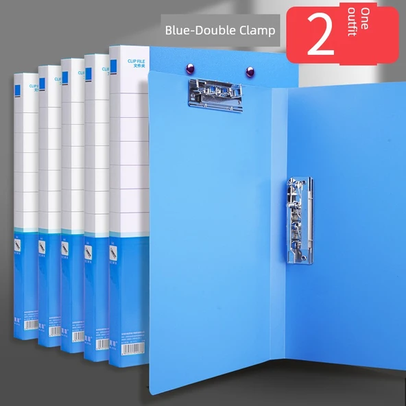 A4 Kağıt Depolama Kitabı - Güçlü Klips - Çift Klips - 2 Paket