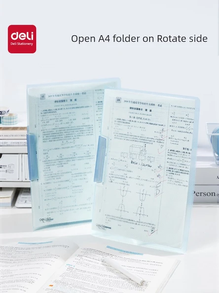 A4 Dönme Klasörü - Renkli 10 Paket Makaron Renk Sistemi - Resim 2