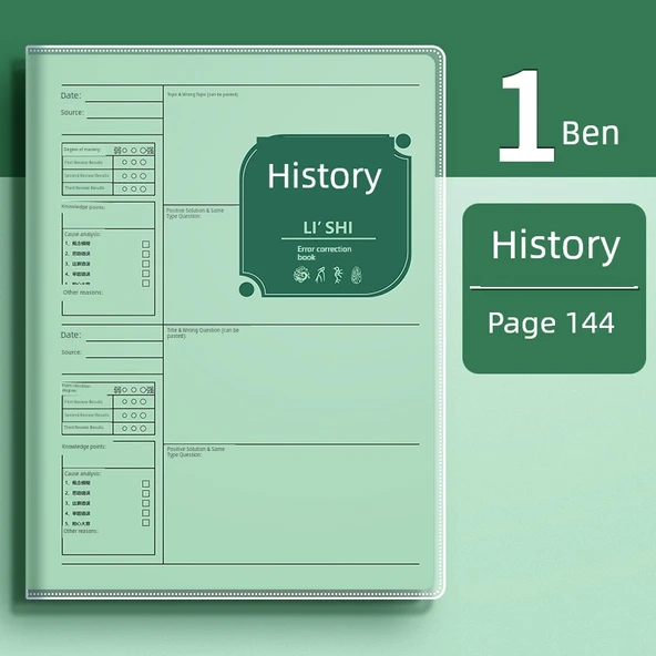 Öğrenci Konu Defteri - Tarih 1 Kitap (144 Sayfa)
