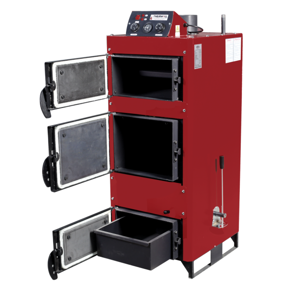 THERMALL T-35 PLUS Manuel Yüklemeli Kalorifer Odun Kazanı(35.000 kcal/h-406 kW)(Pompa İmb. Deposu DAHİL) - 2