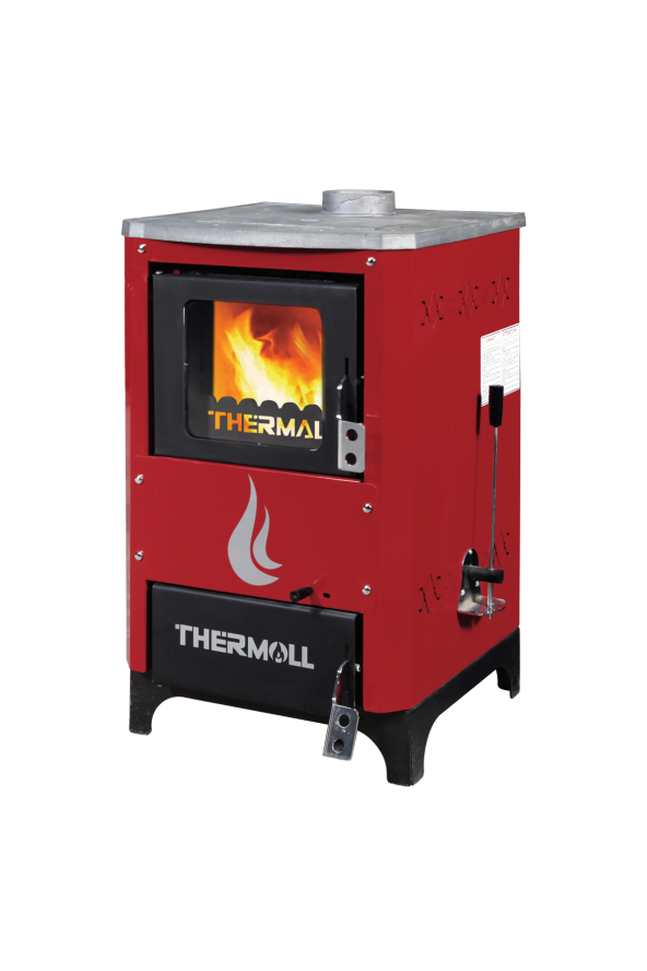 THERMALL T-25 MİMOZA Mini Şömineli Kalorifer Kazanı (25.000 kcal/h - 290 kW)(Pompa İmb. Deposu DAHİL)