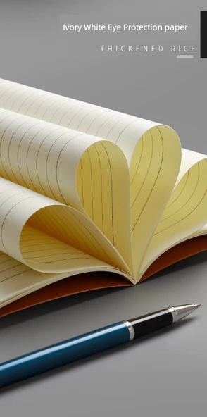 Retro Kraft Kağıt Defter A5 Minimalist Sığır Derisi Çizgili - 1 Adet - 11