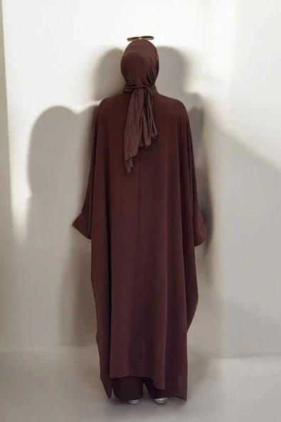 Kol Düğme Detaylı Tunik Pantolon İkili Takım 8688 Kahverengi - Resim 2