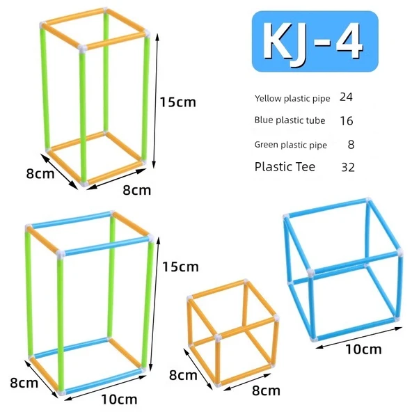 Matematik Öğretim Araçları - [Manyetik] Yüzey Alanı Genişletme + Küp Dikdörtgen Metal Çerçeve - 12