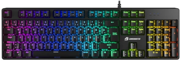 GameBooster G24B Enigma Q Usb Rgb Mekanik Siyah Oyuncu Kırmızı Tuş