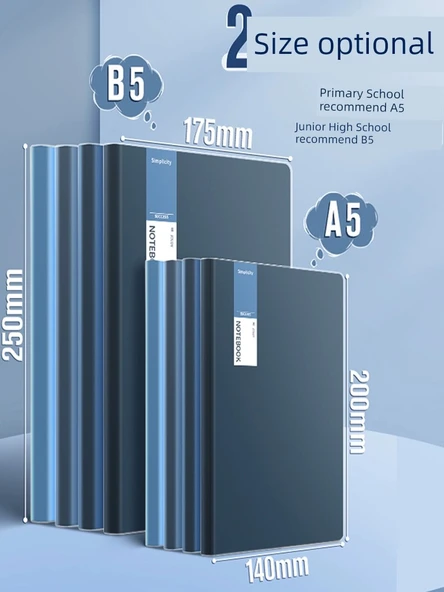 B5 Defter - 120 Sayfa - 4 Adet - Kalın Kağıt - 2