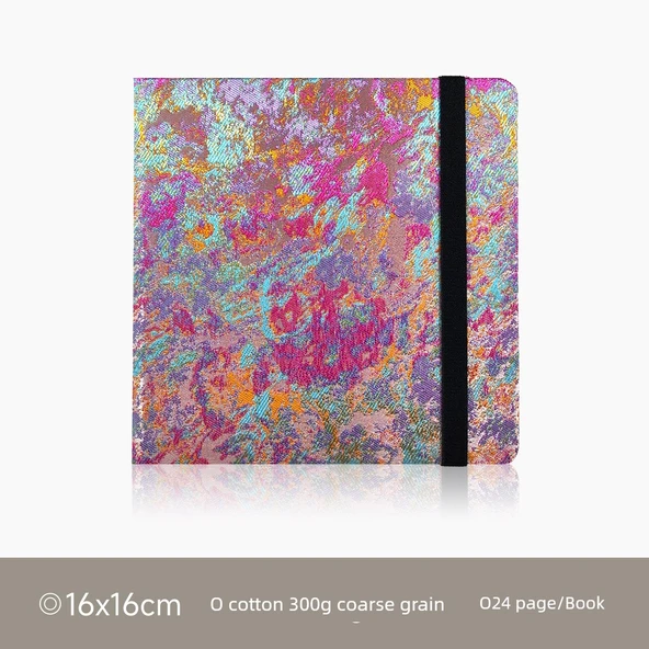 Pamuklu 300g Defter - İzlenim Tozu - Orta Kalınlık - 16x16cm