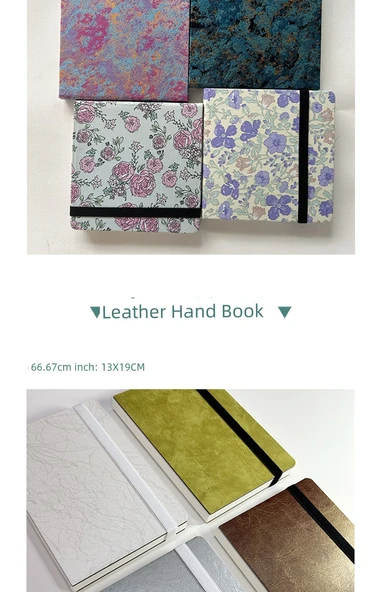 Pamuklu 300g Defter - Orta Mavi - Orta Kalınlık - 12x12cm - 12