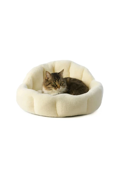Peluş Evcil Hayvan Yatağı Wellsoft Kumaş Kedi ve Köpek için Rahat Yatak - 6