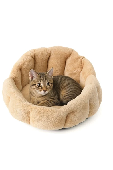 Peluş Evcil Hayvan Yatağı Wellsoft Kumaş Kedi ve Köpek için Rahat Yatak