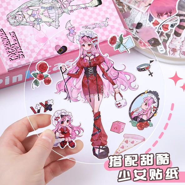 Şeffaf Akrilik Goo Ka Disk 15cm - Pembe Okul Çantası Kız - 5
