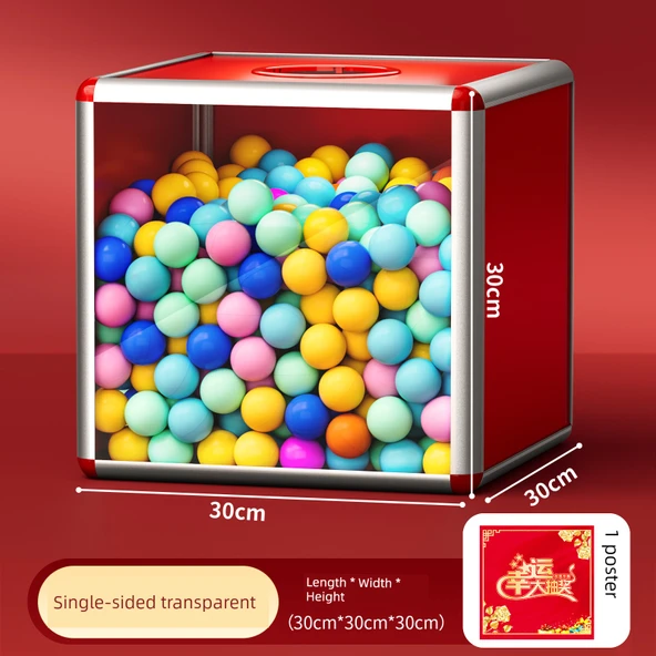 Şeffaf Çekiliş Kutusu - 30cm - Tek Taraflı