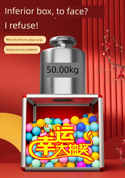 Poster Çekiliş Kutusu - 40cm - 50 Top - Kalem - Kağıt - Ödül Etiketi - 4