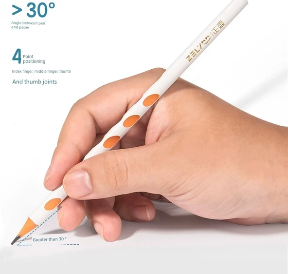 Ergonomik Groov HB Kalem Seti - 12 Kalem, Deri Uç, Kalemtraş ve 2 Silgi - 10