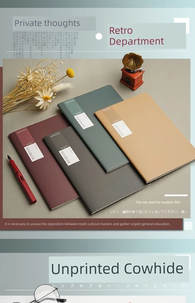 Minimalist Mavi 32K Defter - 10 Adet, 20 Yaprak, Jel Kalem - 11