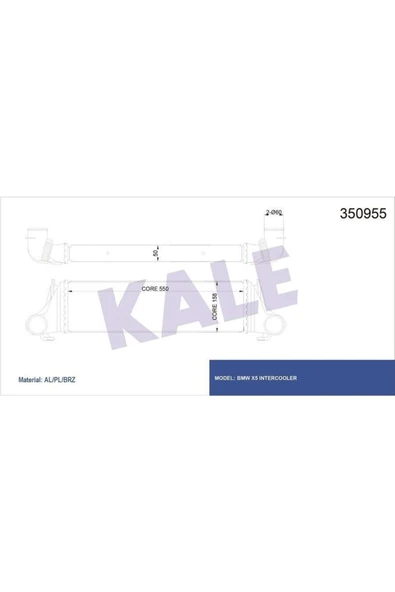 Kale 350955 Turbo Radyatoru Bmw X5 E53 M57 00-03 17512247966 Kal ürün görseli