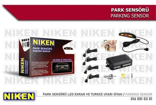 Niken 0160010301  Park Sensörü Led Ekran Ve Turkce Uyarı Siyah ürün görseli 1