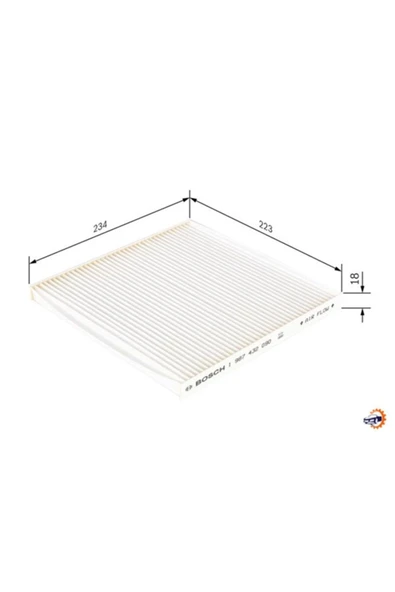 Bosch 1987432090  Polen Filtresi Megane Scenic 1.4-1.6-1.9-2.0 (97-99) (1987431090) ürün görseli 1