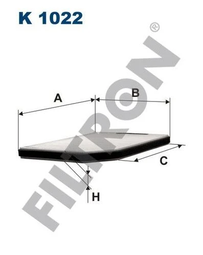FTR K1022 FILTRON  Polen Filtresi Laguna 1.6-1.8-1.8 16V-2.0-2.0 16V-3.0-1.9Dtı-1.9DCI-2.2D (93-01) (Tüm Mod.) ürün görseli 1