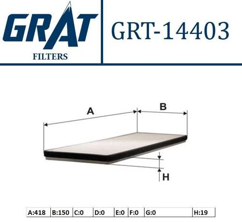 Grat 14403  Polen Filtresi Astra F 91- Combo 94-01 Tigra 94-00 Calıbra A 90- ürün görseli 1