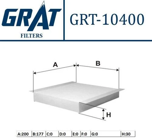 Grat 10400  Polen Filtresi Linea 07- Egea 15- Doblo 10- Fiorino 08- / Bipper / Nemo ürün görseli 1