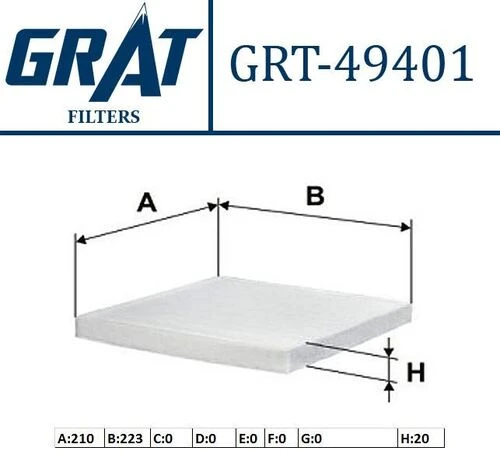 Grat 49401  Polen Filtresi S40 95- V40 95- ürün görseli 1