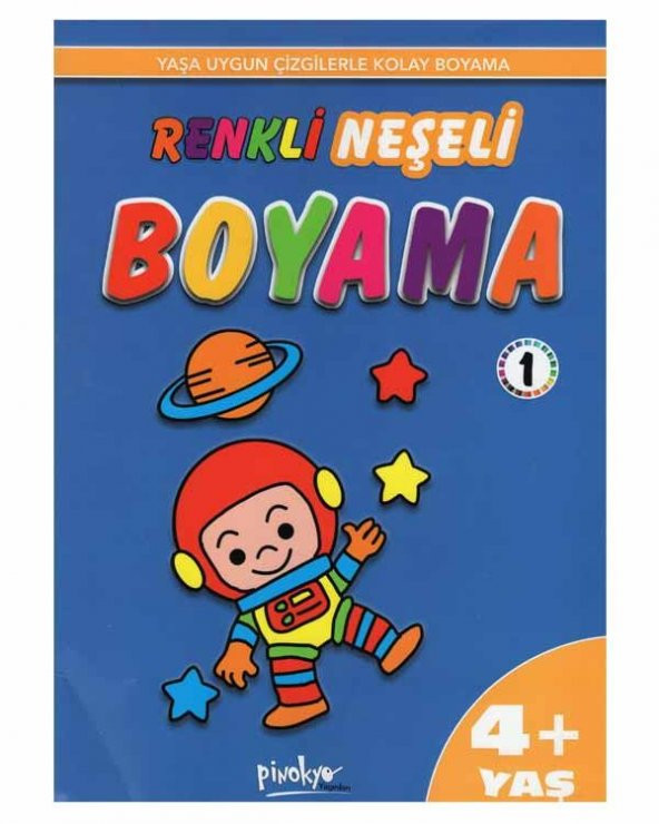 Renkli Neşeli Boyama - 1 Pinokyo Yayınları