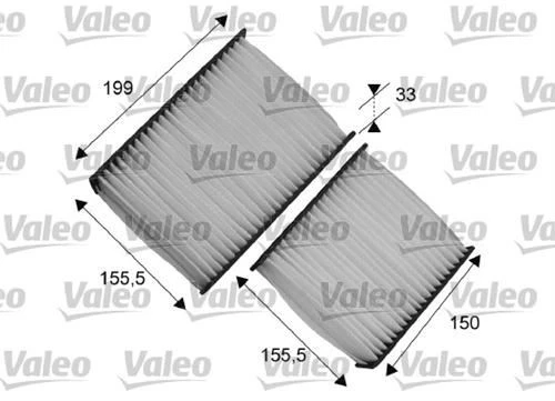 Valeo 715556  Polen Filtresi 207 06- 208 12- 2008 13- / C3 09- C4 Cactus 14- Ds3 09- Ds5 13- ürün görseli 1