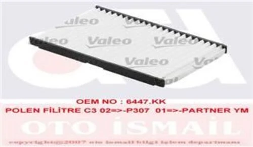 Valeo 698664  Polen Filtresi 307 00- 308 07- 1007 05- Rcz 10- / C2 03- C3 02- C4 04- Ds4 11-