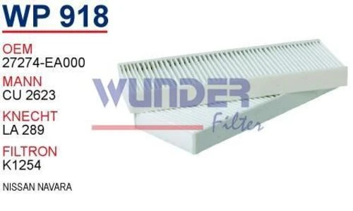 Wunder WP918 Polen Filtresi Nissan Navara Çiftli ürün görseli 1