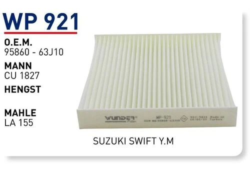 Wunder WP921 Polen Filtresi Suzuki Swift Yeni Model - 1