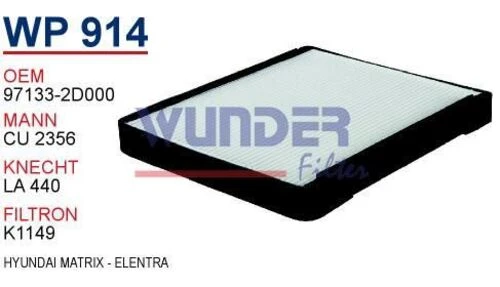Wunder WP914 Polen Filtresi Hyundai Matrix - Elentra - 1