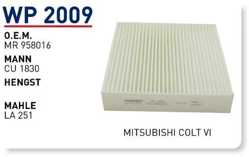 Wunder WP2009 Polen Filtresi Mitsubishi Colt Vı