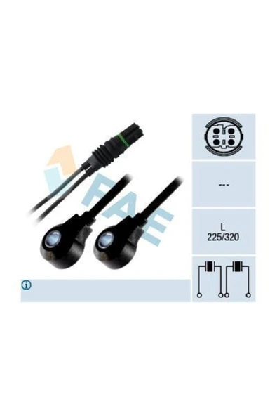 FAE 60222  13627568422 Bmw Tüm Araçlar Vuruntu Sensörü M50/52 1214 1 435 485