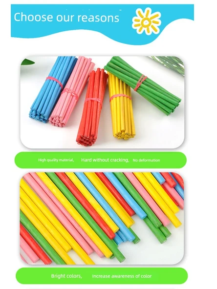 Matematik Sayma Çubukları - Popüler Öneri - 500 Adet/1 Varil - 3
