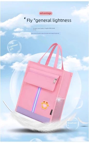 Oxford Kumaş Okul Çantası - K-Style Britanya Rüzgarı - Sakura Pembe (Geliştirilmiş Kalınlık) - 12