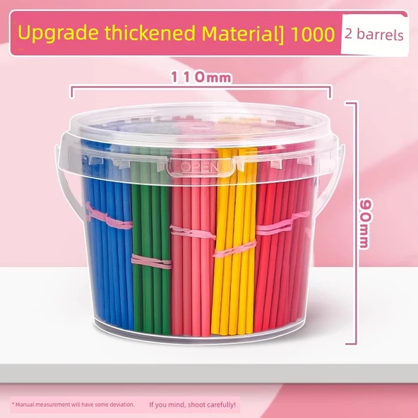 Matematik Sayma Çubukları - Kalınlaştırılmış Malzeme - 1000 Adet/2 Varil