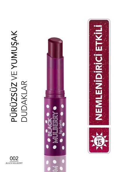 FLORMAR Shea Ve Kakao Yağı Içeren Renkli Dudak Nemlendiricisi (KARADUT) - Lip Balm - 002 - 8690604555376