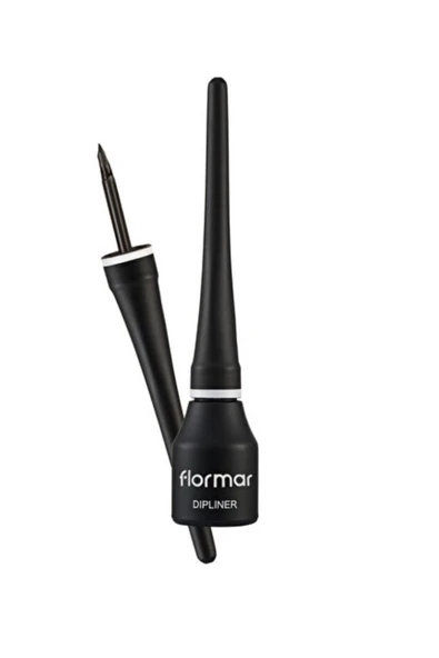 FLORMAR Dıplıner Yoğun Siyah, Yarı Mat Bitişli Dipliner | 3.5 ml - 1