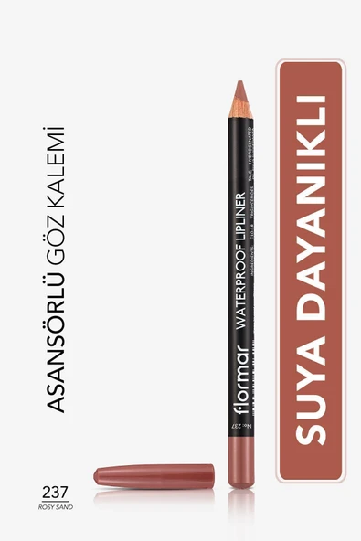 FLORMAR Waterproof Lipliner - Suya Dayanıklı Dudak Kalemi No:237 Rosy Sand 1.14 g 8690604567508